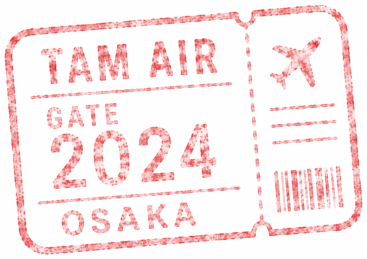 TAM AIR BOARDING PASS / GATE 2024 / OSAKA